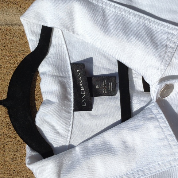 Lane Bryant white denim vest, Size 20, NEW W/ TAG - Picture 3 of 10